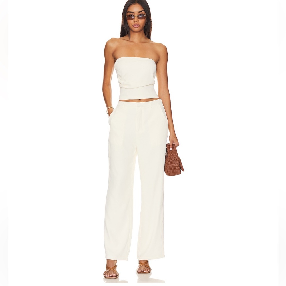 SNDYS Roma pants in ivory size medium